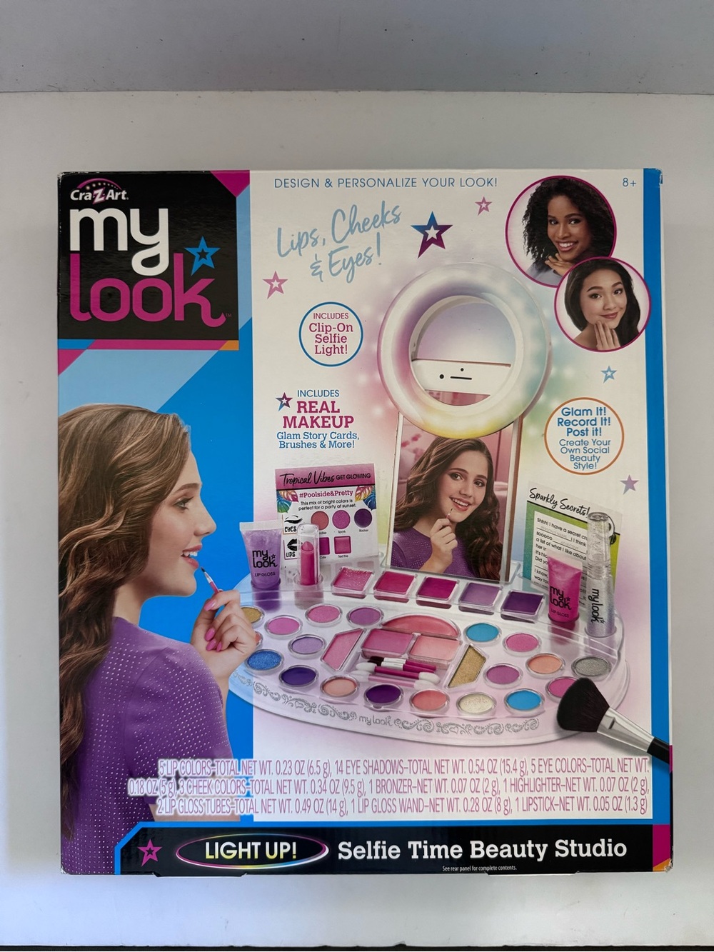 Cra-Z-Art My Look Selfie Time Light Up Beauty Studio makeup set - ages 8+